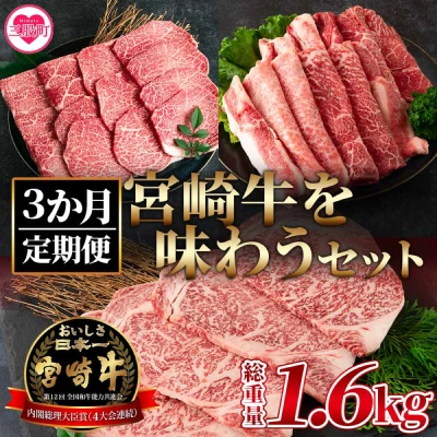 3ヶ月定期便 宮崎牛を味わうセット